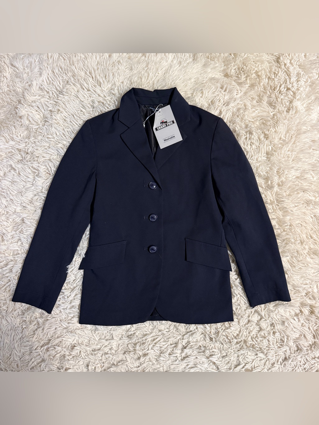 New Child’s Size 8r Navy Grand Prix Eqj Horseback Riding Show Coat